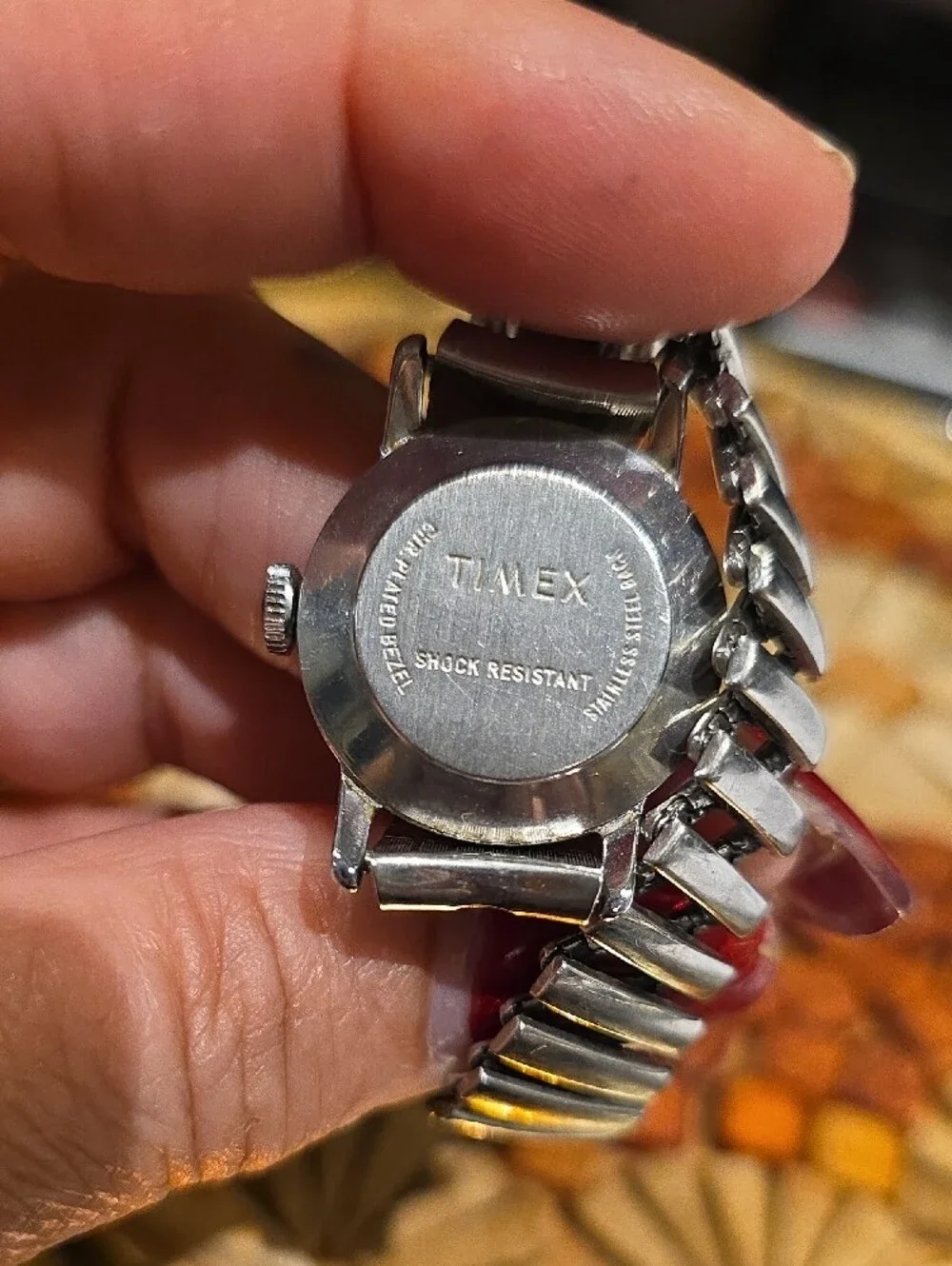 Timex Silver Watch with Champagne Dial (Works )